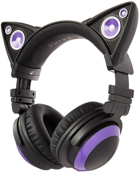 pink purple cat ears|brookstone cat ear headphones.